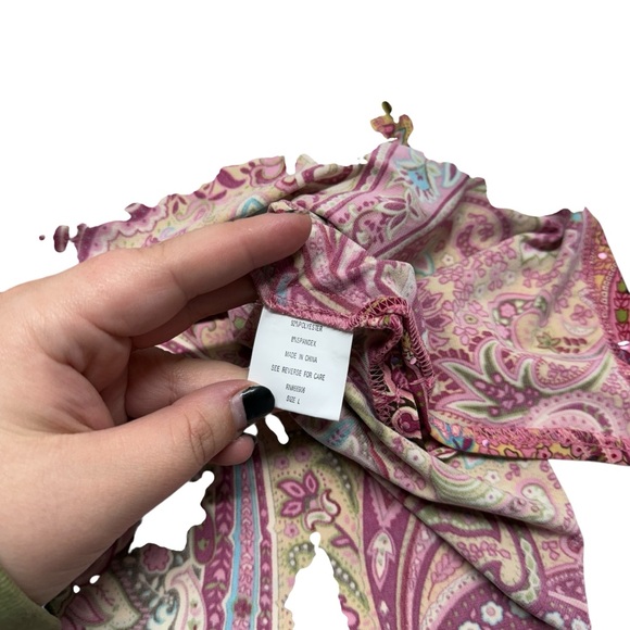 Y2K Paisley Print Sparkle Boho Fairy Halter Tube Top - Picture 5 of 6